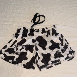 Cow Print Athletic Shorts